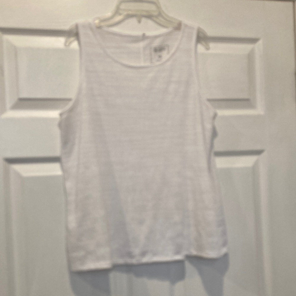 Candace Cameron Bure White Sleeveless Tank Top XS Lightweight Stretch Casual 👙